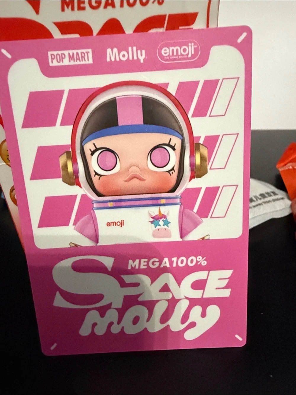 Pop Mart Space Molly Emoji Series 100% Unicorn Figure - complete